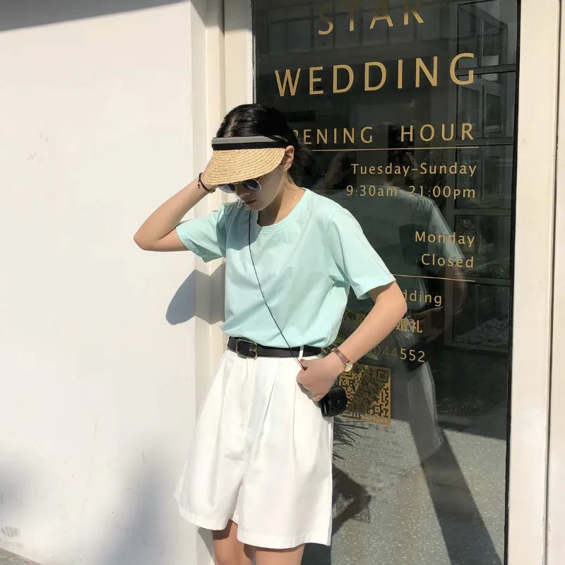 Женские летние шорты свободного кроя, корейская мода, широкие брюки, Janpan Kawaii Ulzzang Chic Mujer размера плюс, повседневные штаны