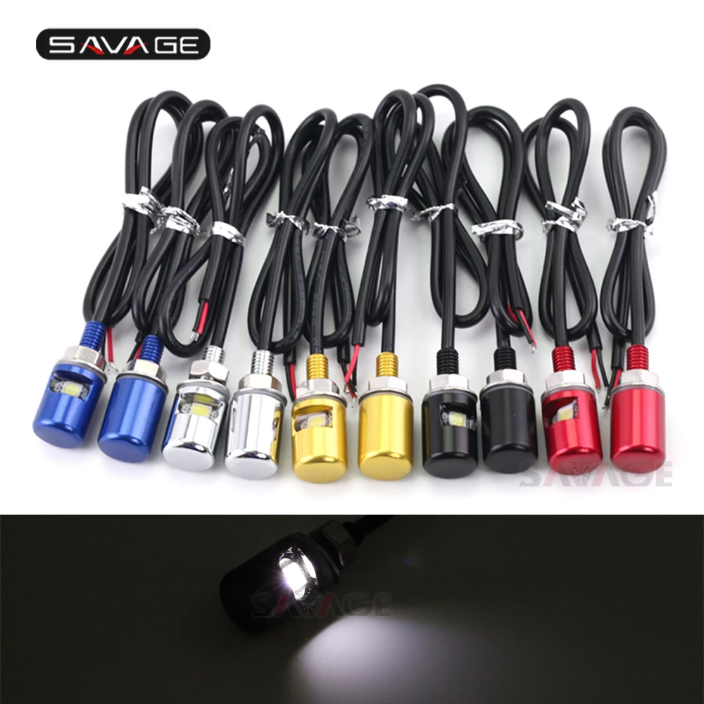

Universal 12V LED Screw Light Bolt The License Plate Lamp White Light Motorcycle Accessories CNC Moto Chrome Black Blue Red Gold