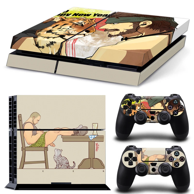 Виниловый чехол ARRKEO Happy New Year наклейка для PS4 Sony PlayStation 4 консоль и 2 контроллера
