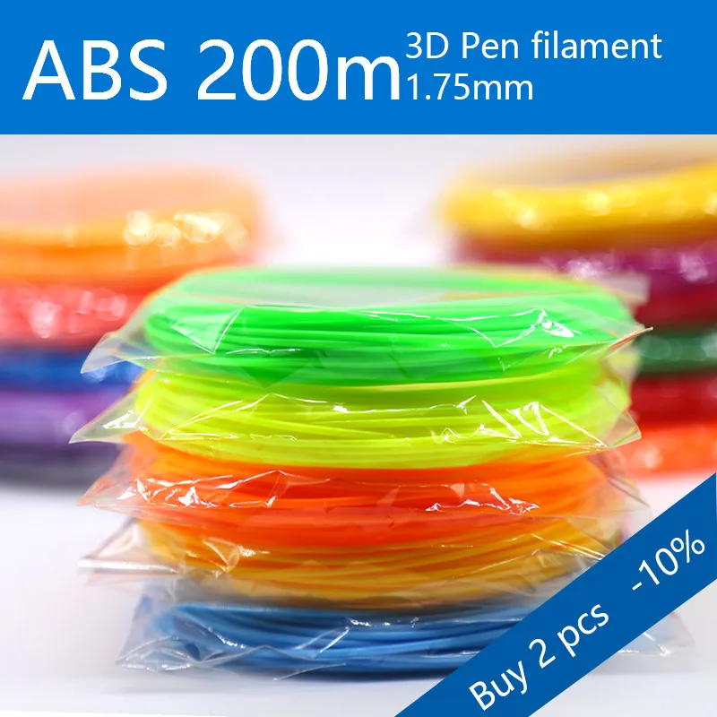 3d ручка пластиковая 1 75 мм ABS/PLA волокнонные нити 200 м идеально ручки экологическая