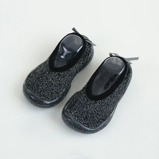 bling black Обувь для маленьких девочек и мальчиков; мягкая и удобная детская обувь; детская нескользящая обувь - Цвет: bling black