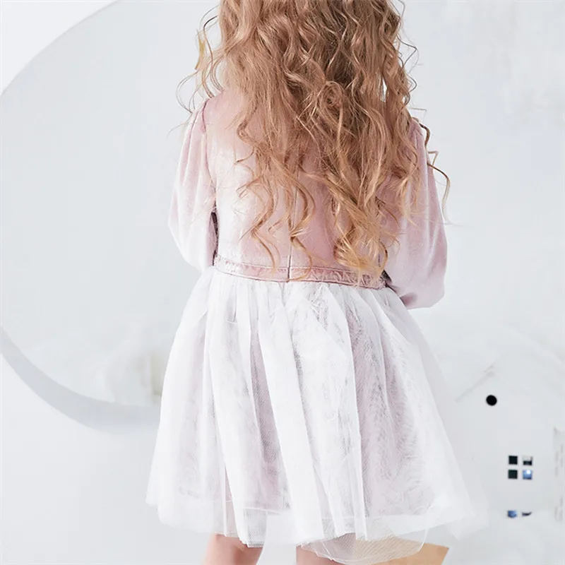 Girl Velvet Dress Spring and Autumn Child 2019 New Baby Princess | Детская одежда и обувь