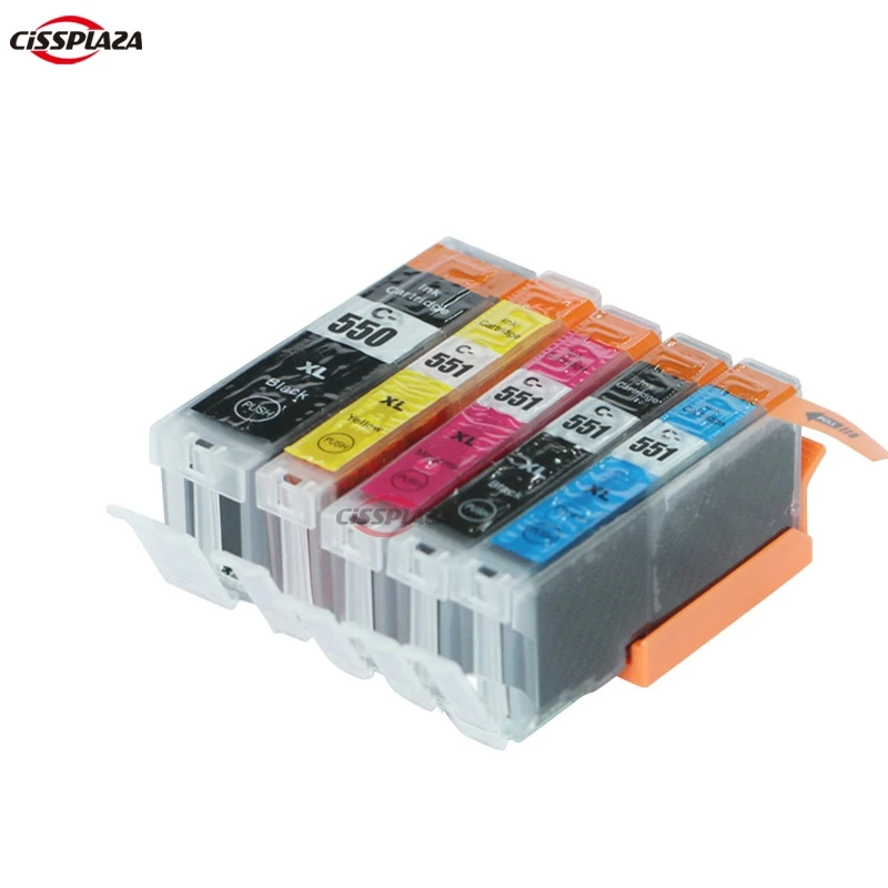 

CISSPLAZA 5 x совместимый чернильный картридж PGI550 для Canon Pixma 7250 MG5450 MG6350 mx725 MX925 для Европы