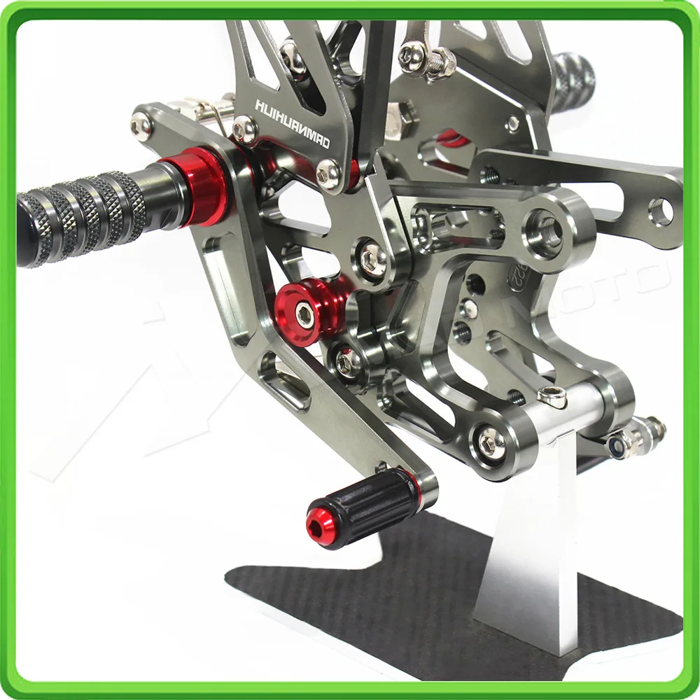 

GP Shift Rearsets Rear set sets Foot Rest Pegs Pedal For Kawasaki Ninja ZX10R ZX 10R ZX-10R 2016 2017 16 17 Gray