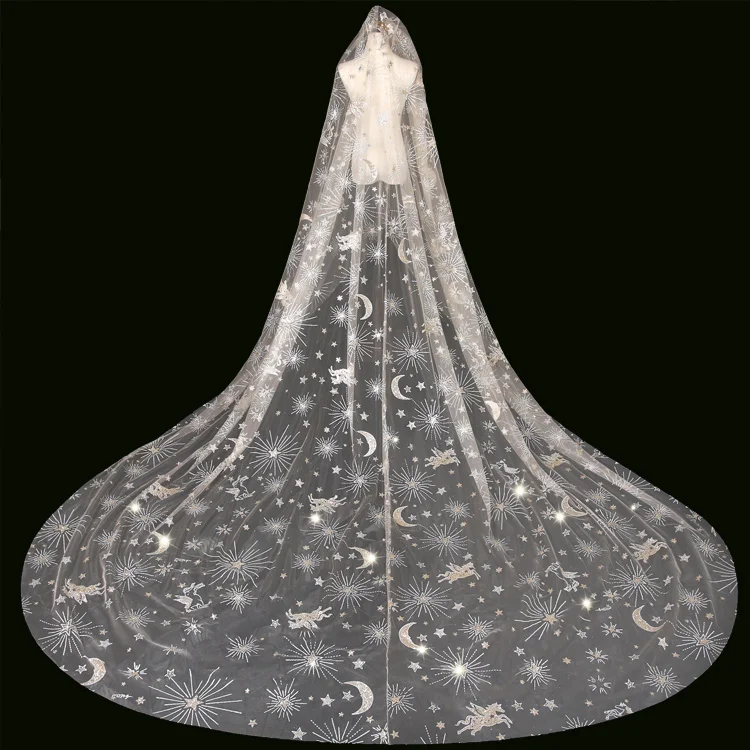 New Gorgeous 2019 3.5M White/Ivory Beautiful Cathedral Length Lace Edge Wedding Bridal Veil With Comb Accessories |