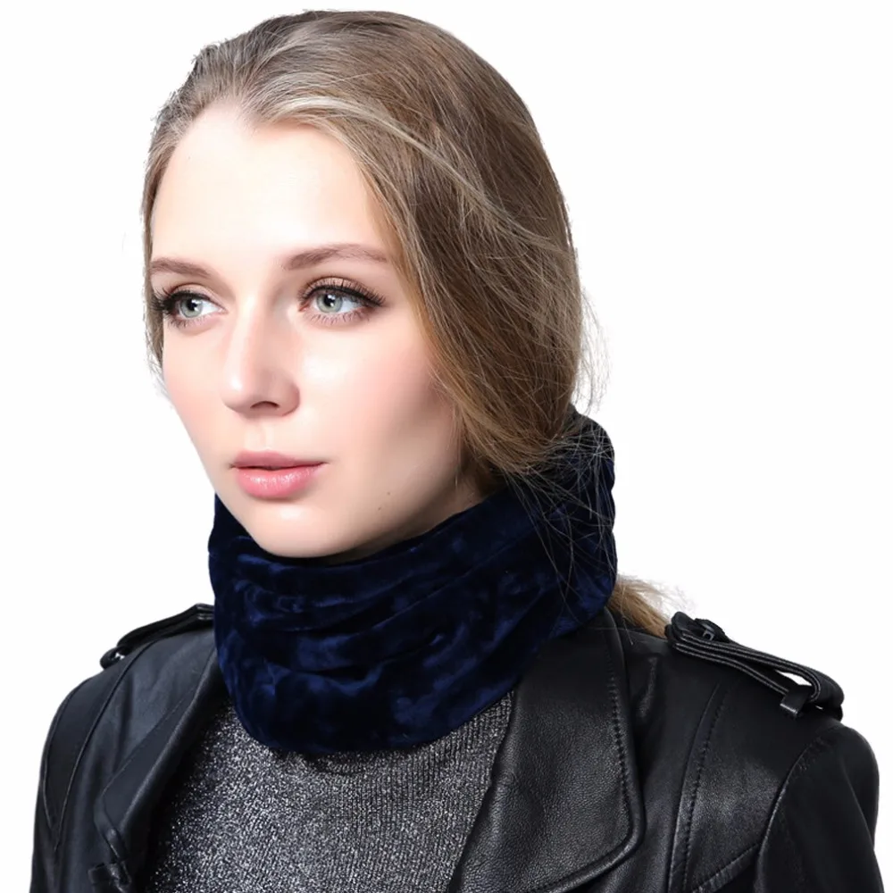 Женские шапки Geebro зимние вязаные из полиэстера теплые бархатные шарфики и