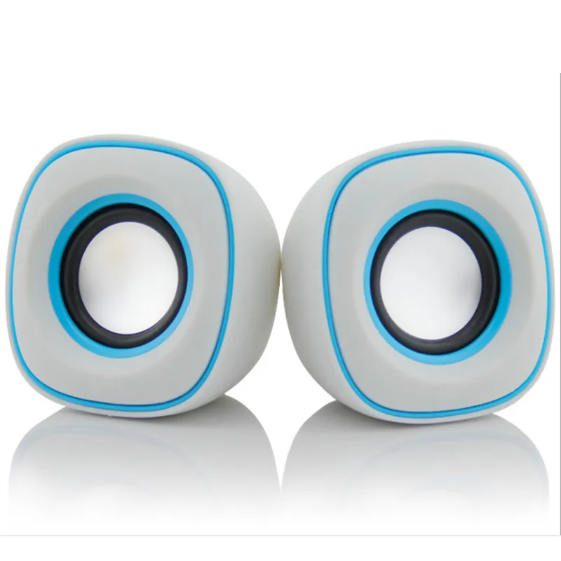 1 Пар Мини Портативный Динамик ПК Интерфейс USB 3.5 ММ Стерео объемного Звука для