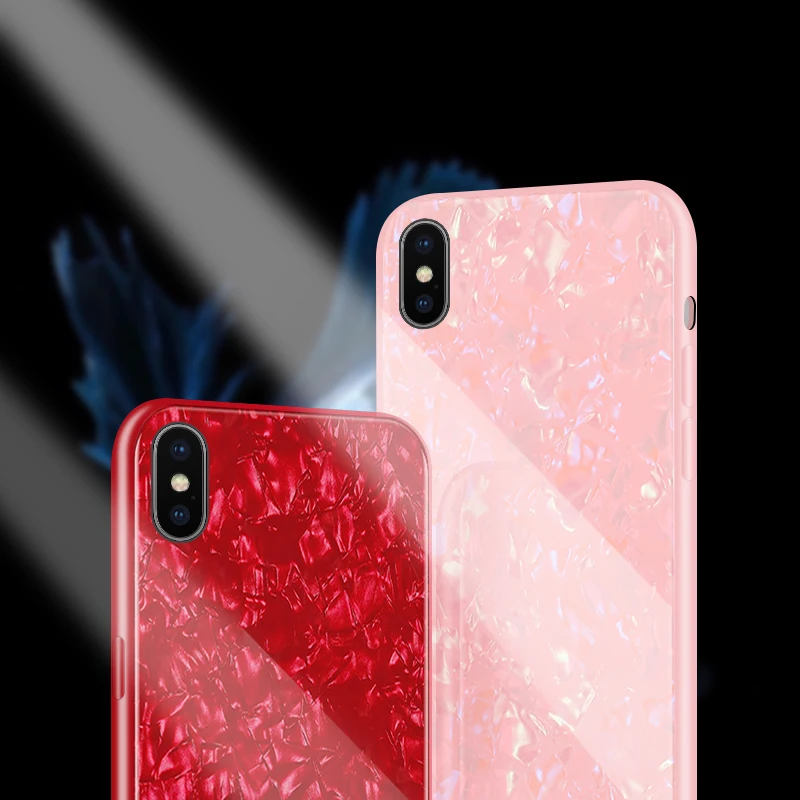 Чехол Alxun для IPhone 6 7 8 Plus iPhone S модная задняя крышка из закаленного стекла с морской