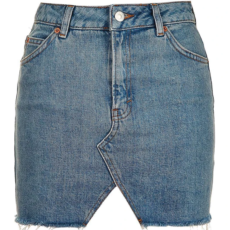 Женская Мода карман Для женщин деним для девочек Летняя мини юбка Короткие