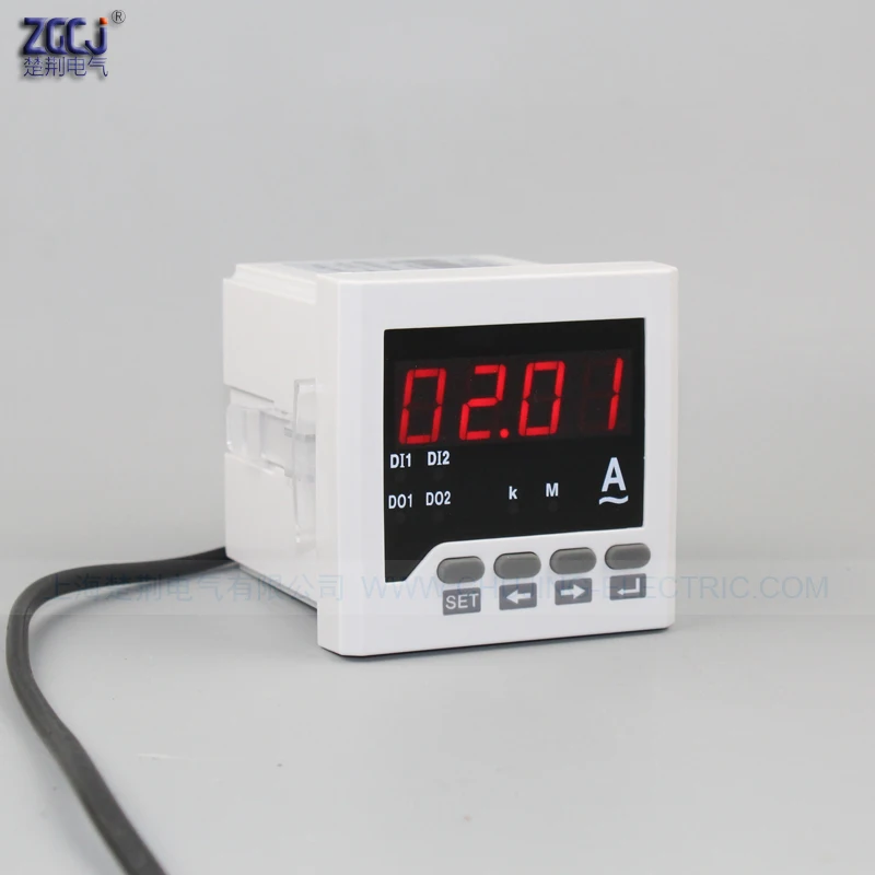 AC/DC85-265V, интеллектуальный измеритель переменного тока с функцией реле тревоги, амперметр с защитой от перегрузки по току, релейный выход