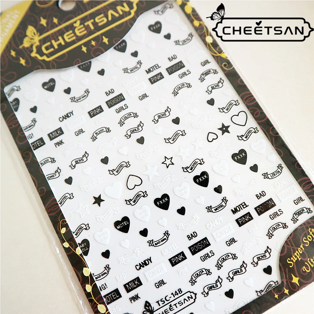 TSC 148 Cheetsan брендовые модные буквы 2018 новейшие 3d дизайн ногтей переводные наклейки