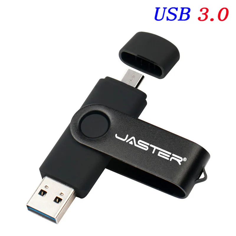 Black JASTER флеш-накопитель USB 3,0 8 ГБ 16 ГБ 32 ГБ Флешка Meta OTG USB 2,0 флэш-накопитель Внешняя память для смартфона - Цвет: Black
