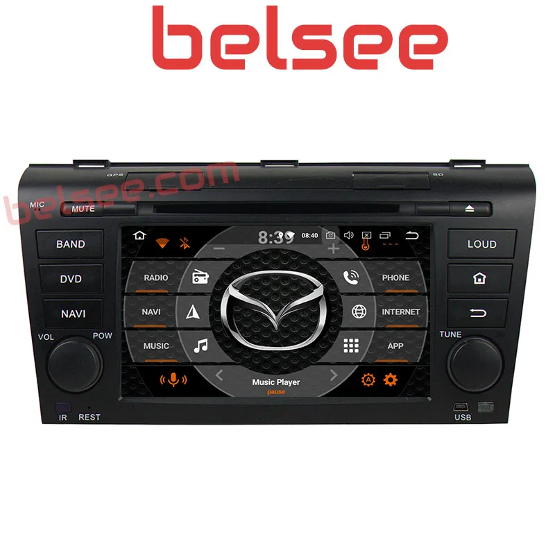 Belsee Восьмиядерный 4 ГБ Android 8 0 dvd плеер Мультимедиа Радио автомобильный стерео Navi