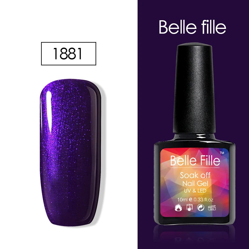 Belle Fille 10 мл Лучший лак гель замочить от УФ светодиодный Гель для ногтей Базовое