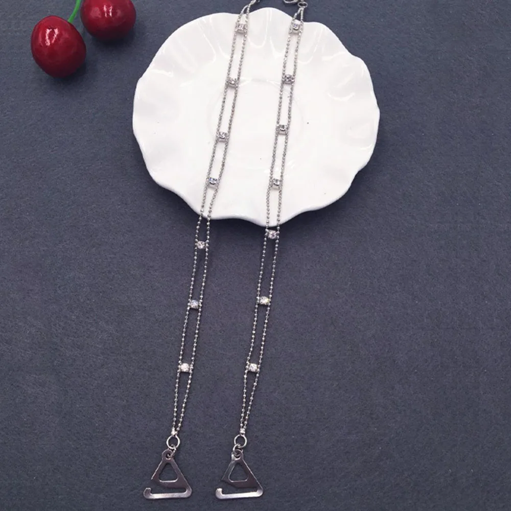 1 пара Регулируемый бюстгальтер с кристаллами на бретельках Великолепный для