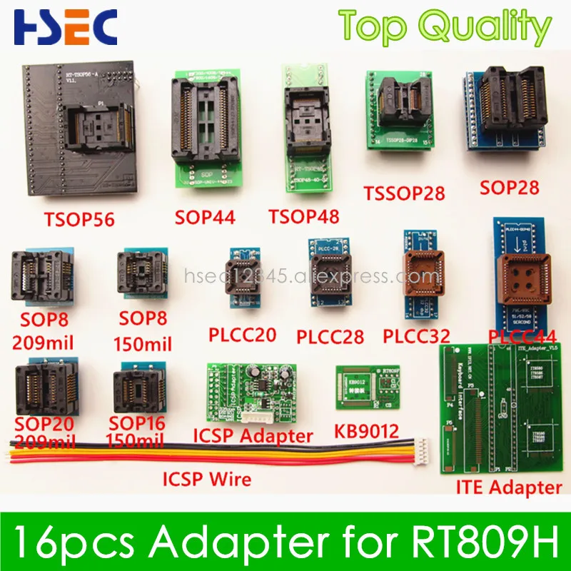 TSOP56 SOP44 TSOP48 TSSOP28 SOP28 SOP20 SOP16 SOP8 PLCC44 32 28 20 KB9012 ICSP ITE адаптер socketfor RT809H Встраиваемая мультимедийная карта памяти NAND программер
