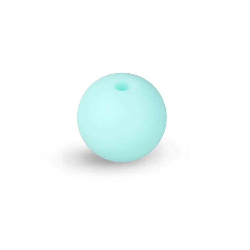 62 Blue Green Keep& grow, 100 шт, силиконовые бусины, Круглые, 12 мм, Детские Прорезыватели для зубов, ожерелье, жевательные бусины для соски, клипсы, ювелирные изделия, игрушки для прорезывания зубов - Цвет: 62 Blue Green