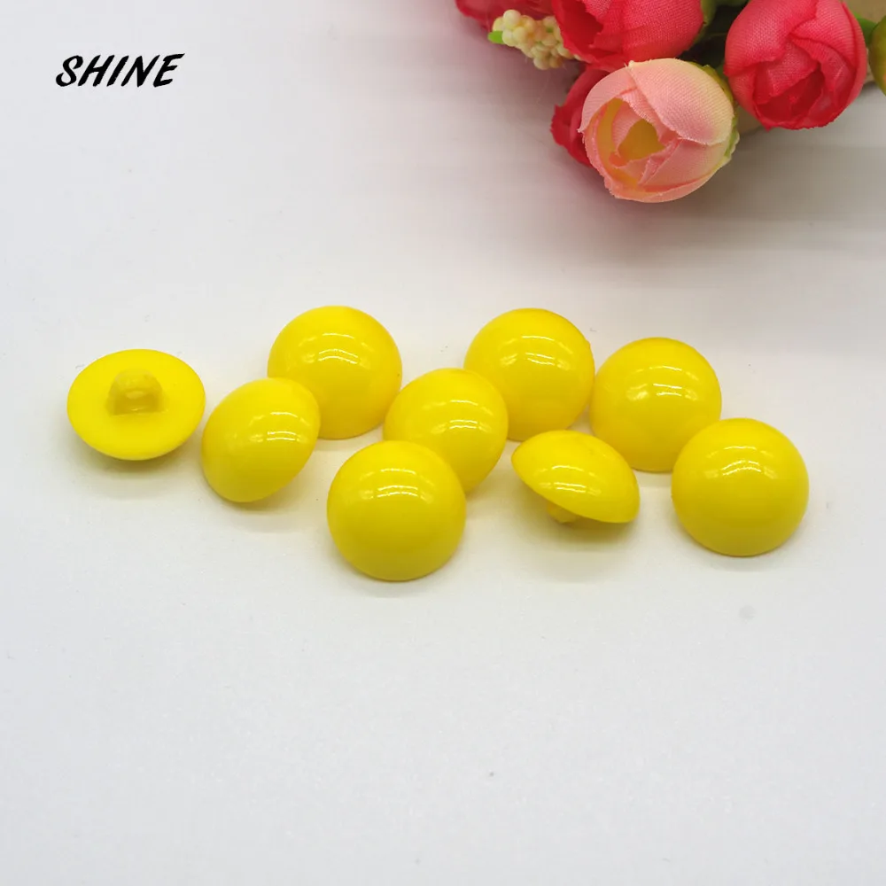 SHINE 12 шт. нейлоновые швейные пуговицы для скрапбукинга круглые желтые с одним