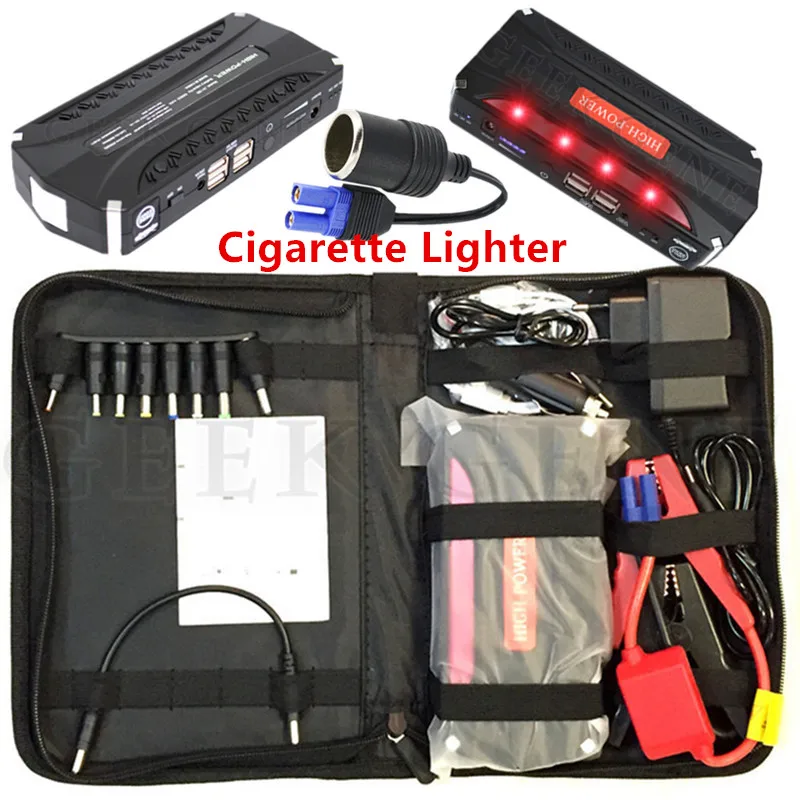GKFLY бензин дизельное пусковое устройство 12V 600A автомобиль скачок Starte 4USB Мощность автомобиля банка Батарея Зарядное устройство бустер стартер автомобиля светодиодный свет