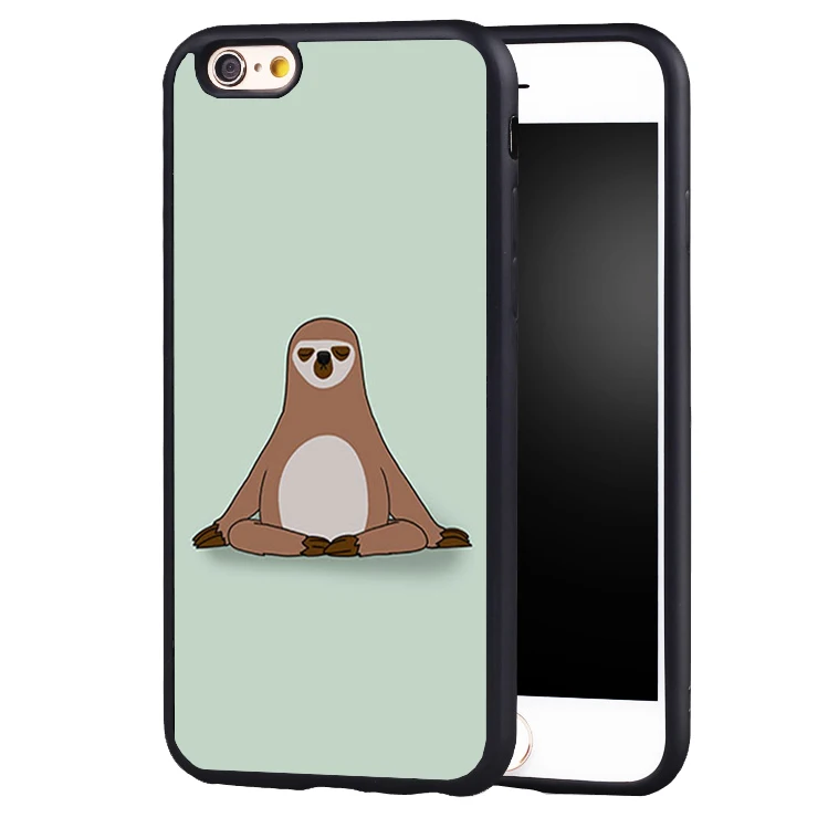cute animals slow printing Soft Silicone Full Protective case Cover For iPhone X 8 7 7Plus 6 6S Plus 5 5S SE |