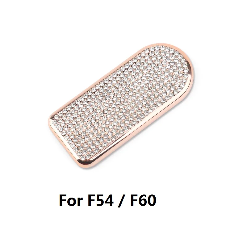 For F54 F60 Gold Автомобильный пассажирский бардачок, ручка, кнопка, кристаллы, наклейка, коробка для хранения, застежка, ручная наклейка для Mini Cooper F54 F60 F55 F56 R55 R56 - Название цвета: For F54 F60 Gold