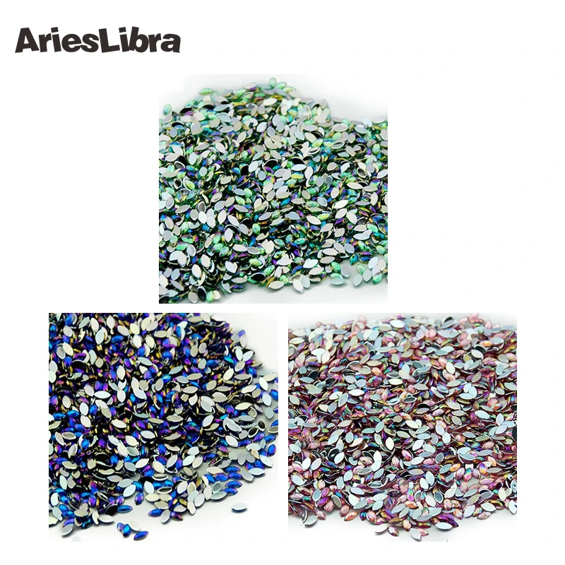 AriesLibra 500 шт./упак. 12 Цветов, по которым вы должны выбрать лошадиный глаз дизайн аксессуары для ногтей Стразы DIY украшения искусства ногтя