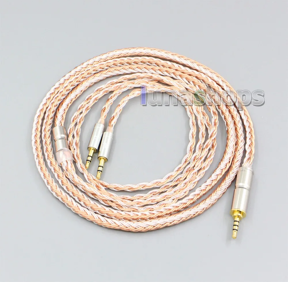 LN006021 16 ядер Серебряный OCC Сменный кабель для Hifiman HE400S HE-400I HE560 HE-350 HE1000 V2 наушников XLR 2,5 мм 4,4 мм 3,5 мм