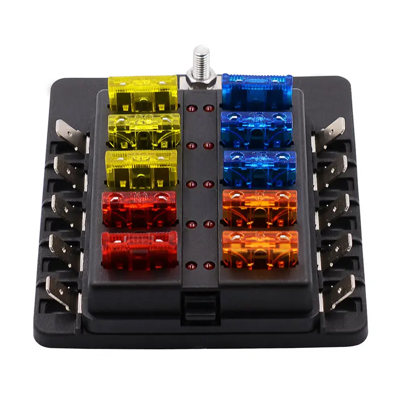 WUPP 10 Way Blade держатель блока предохранителей светодиодный светодиодной сигнальной