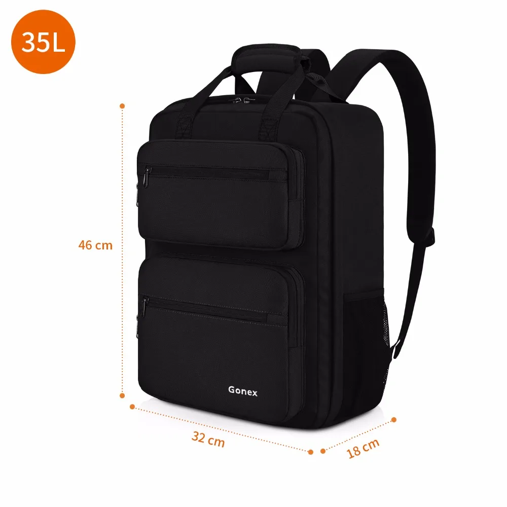 Gonex 35L дорожный рюкзак для ноутбука большая сумка через плечо с несколькими