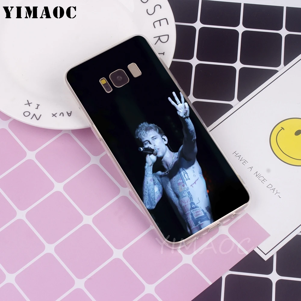 YIMAOC MGK Machine Gun Kelly Soft Case for Galaxy j3 j5 j6 j7 A5 2016 2017 A6 A9 2018 Note 8 9 S7 edge S8 S9 S10 Plus S10e |