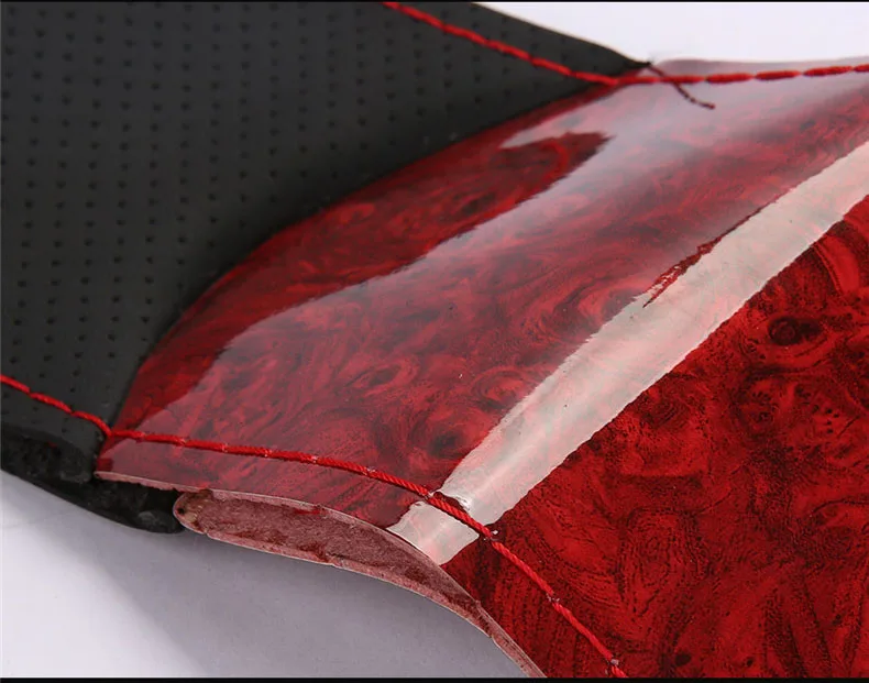 DIY чехол на руль с иглами и нитками, Деревянная Кожа, ручная строчка, швейный автомобильный чехол на руль, чехлы