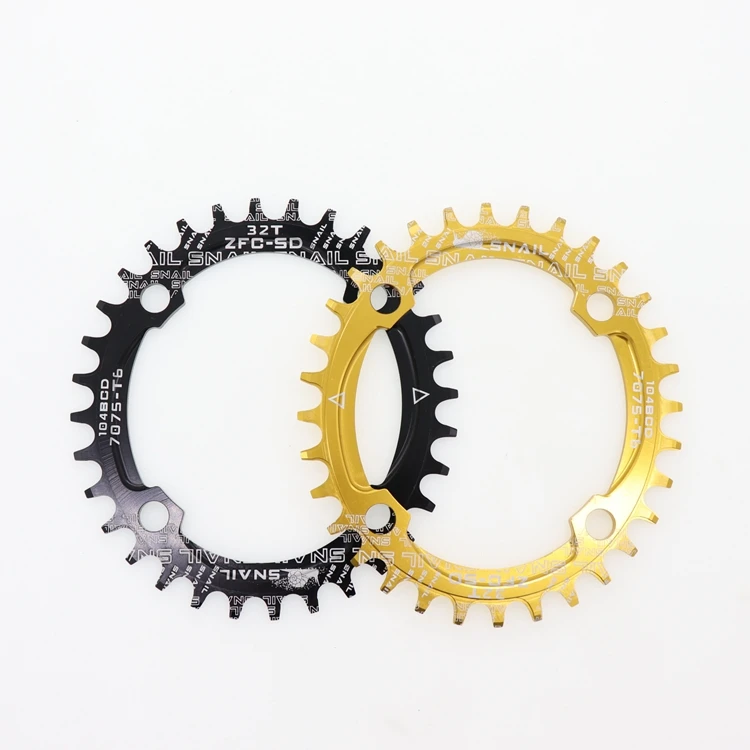 SNAIL Chainring 104 BCD Овальный 32 34 36 38T зуб узкий n широкий один сверхлегкий пластина MTB горный велосипед 104BCD дорожная цепь кольцо