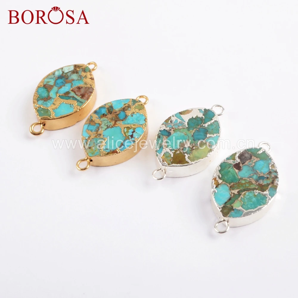 BOROSA 5 шт. модный маркизный золотой гальванизированный натуральный бирюзовый