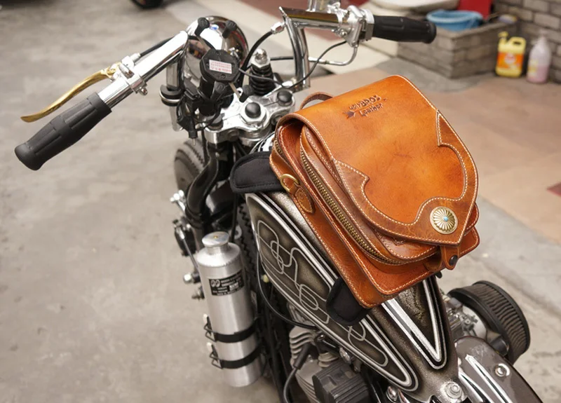 Uglybros bag moto Indian motorcycle motorcycle retro handmade cowhide magnet vintage leather tank bag motorcycle backpack