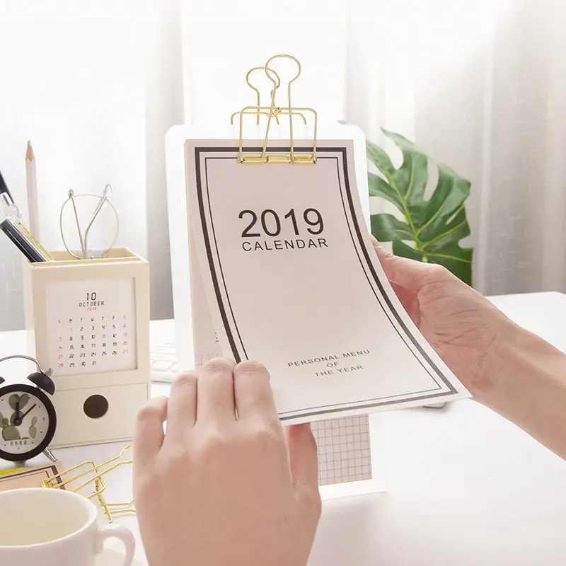 Coloffice 2019 доска клип календарь набор коричневый креативный простой календарный