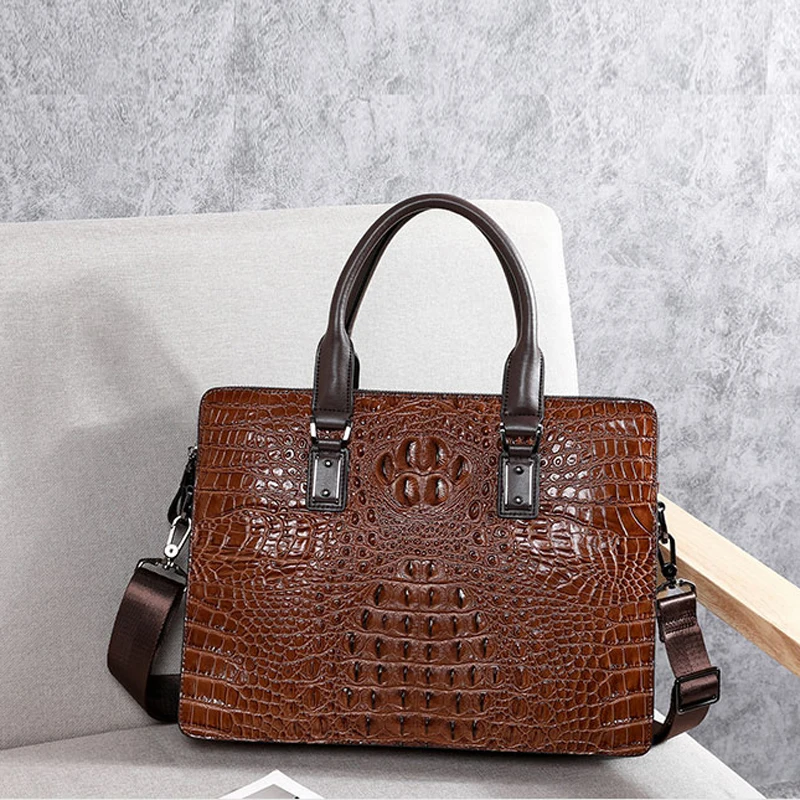 BAQI мужской портфель сумка для мужчин сумки с крокодиловым узором коровья кожа