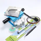 Комплект для реболлинга Blue BGA 90*90 мм станция для реболлинга BGA с ручным хвостовиком в подарок 10 шт. универсальные трафареты BGA
