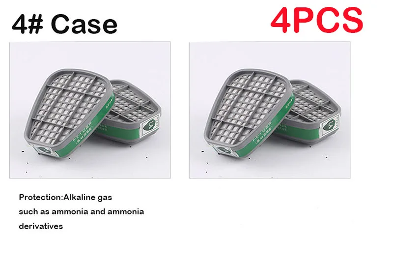 No.4 case 4pcs 7 в 1, противогаз, 6800, Полнолицевая маска, распылитель, респиратор для 6001, противогаз, респиратор, поддержка - Цвет: No.4 case 4pcs