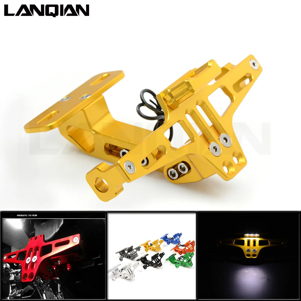 CNC Мотоцикл Регулируемый угол номерного знака Рамка держатель кронштейн для Honda st