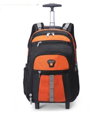 orange 20 inch Мужская нейлоновая Дорожная сумка на колесиках, рюкзак wo, мужская деловая сумка на колесиках, дорожная сумка на колесиках, чемодан на колесиках - Цвет: orange 20 inch