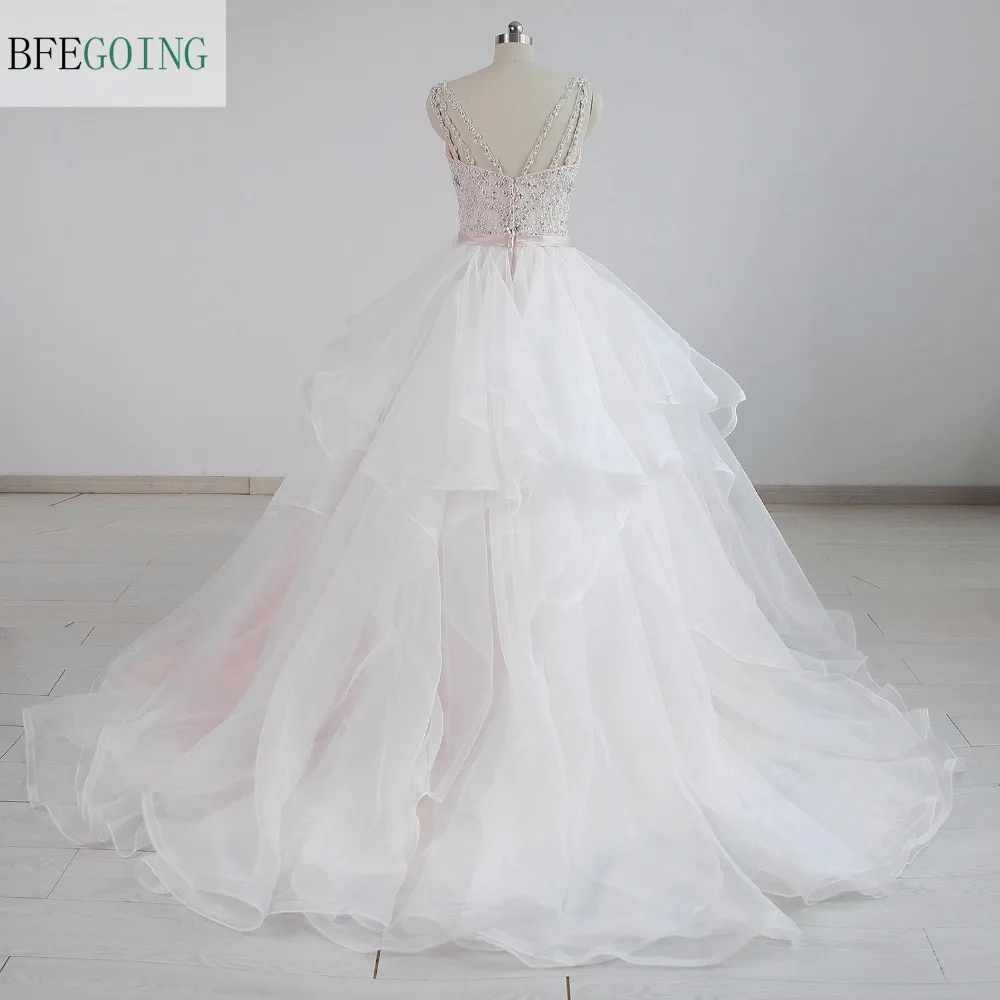 ТРАПЕЦИЕВИДНОЕ свадебное платье из тюля цвета слоновой кости с длинным шлейфом