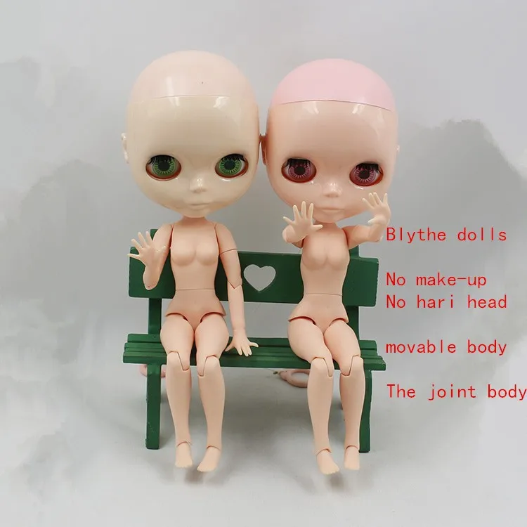 Кукла блайз Обнаженная для шарнирного тела без волос макияжа с белой кожей