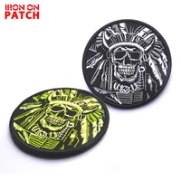 embroidered badges dead head fred tactical stickers hook loop badges army fan badges for clothes hat backpack chapter patch