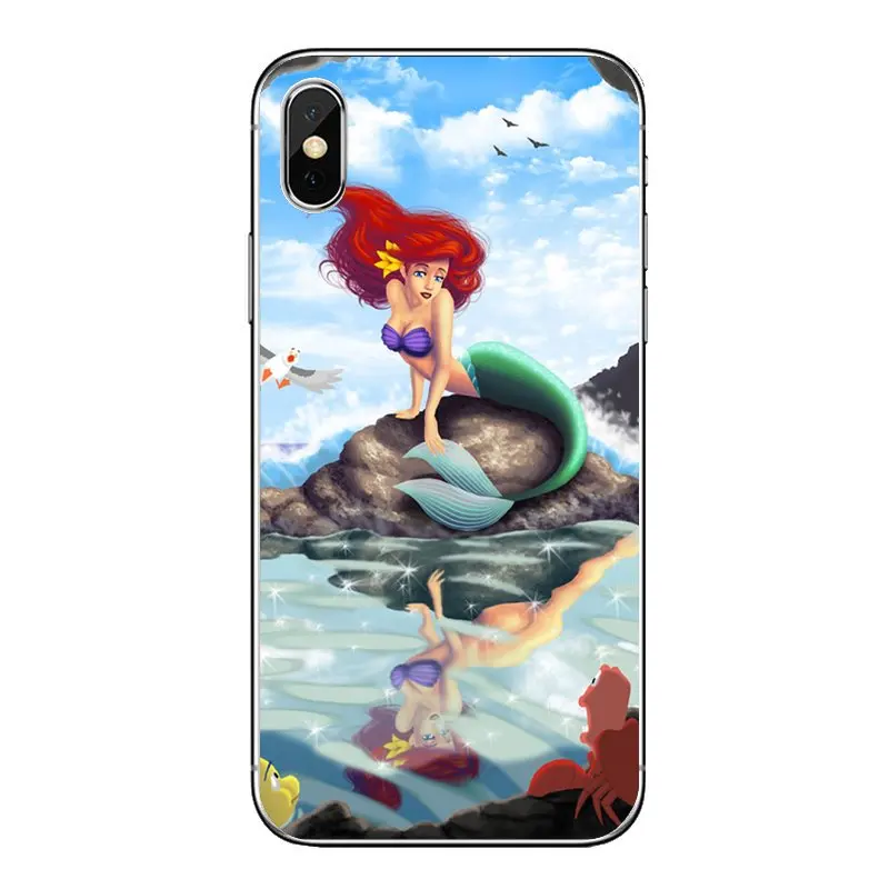 Для iPod Touch iPhone 4 4S 5 5S 5C SE 6 6S 7 8 X XR XS Plus MAX мягкие чехлы с рисунками животных Русалочки