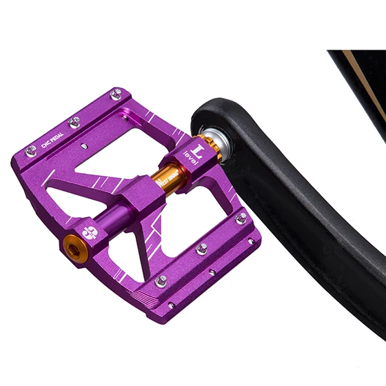 Purple WEST BIKING Ultralight 3 подшипники велосипедные педали с ЧПУ дорожные горный велосипед педали анти-скольжения Велоспорт герметичный Подшипник велосипедные педали - Цвет: Purple