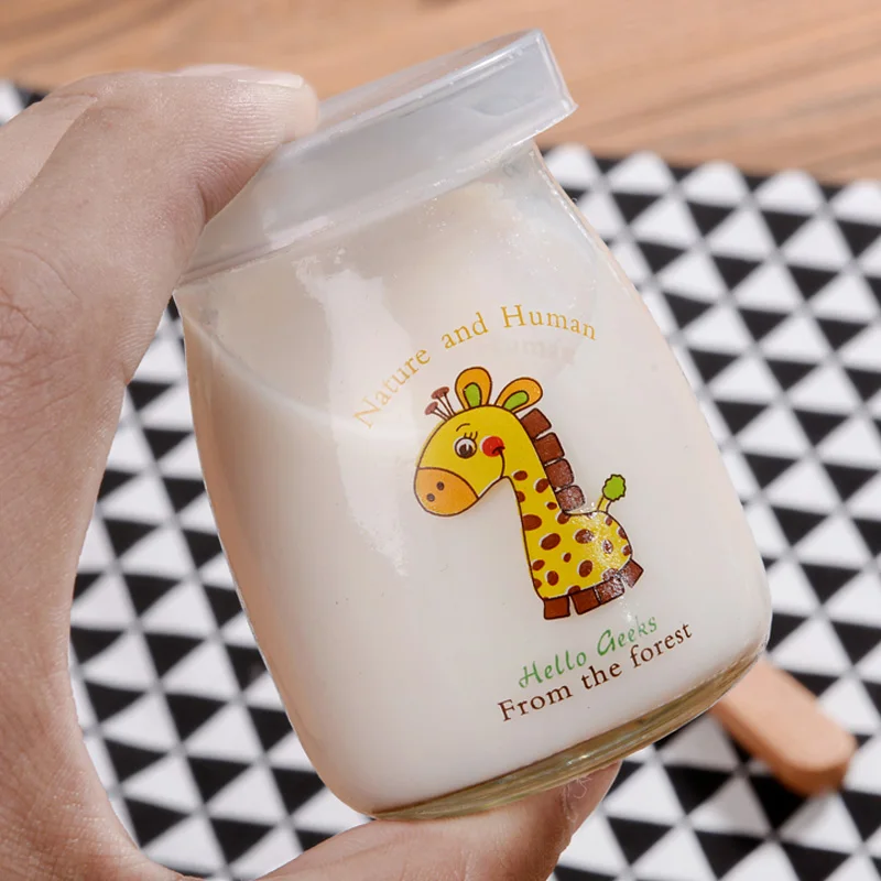 1 шт. 100 200 мл бутылка для пудинга стеклянная чашка с ремнем желе молока выпечки