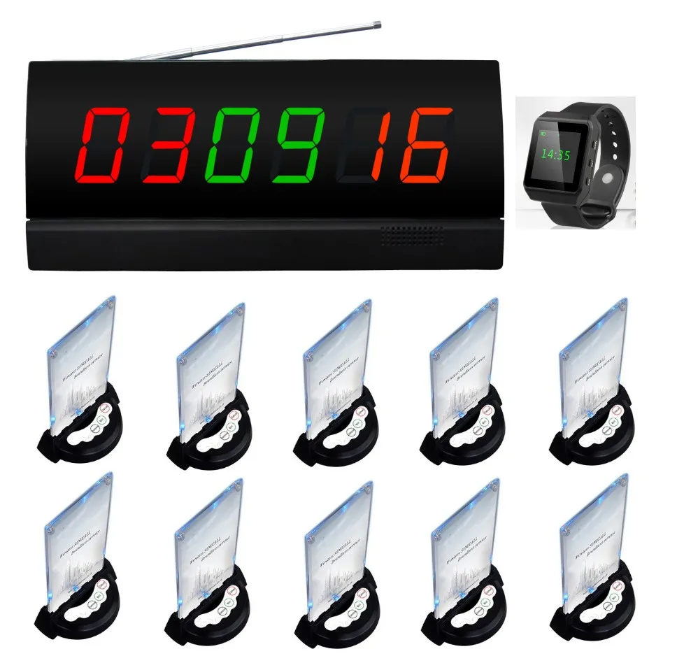 Бесплатная доставка! Беспроводная система заказа ресторанов 1 приемник дисплея