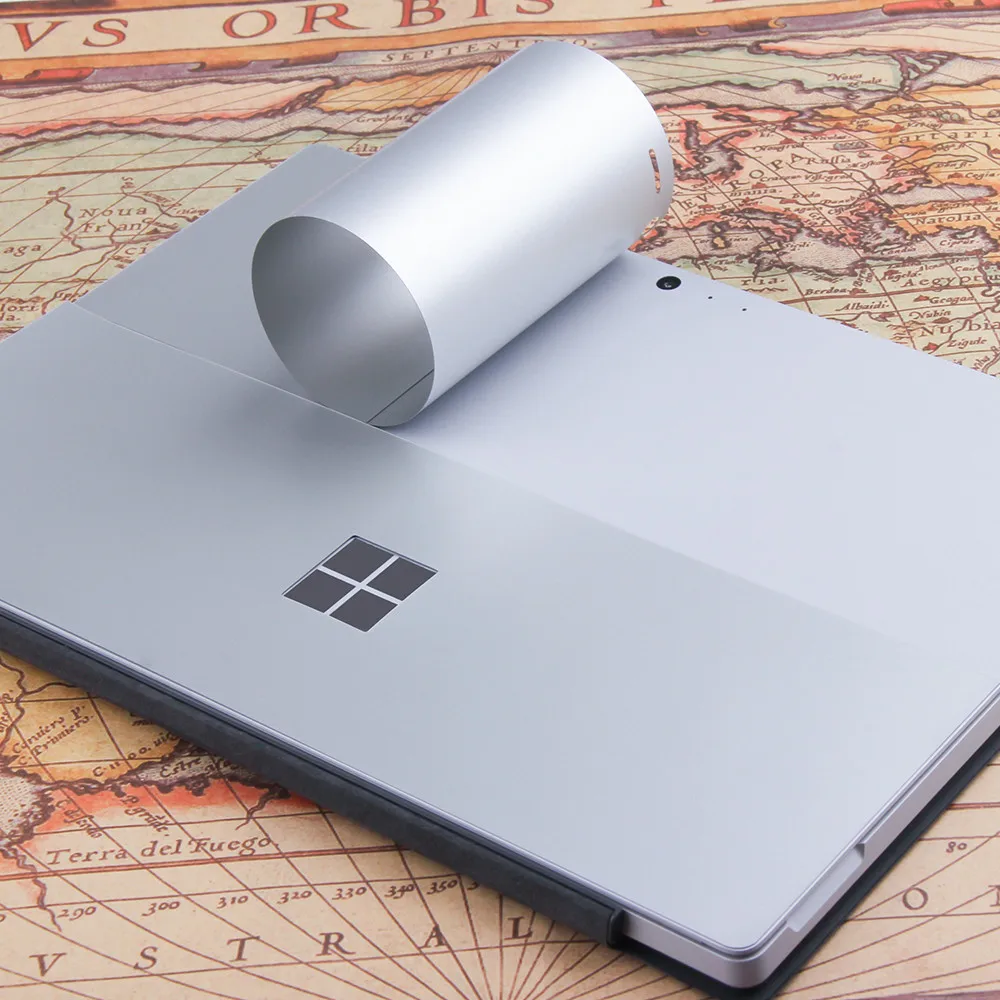 Серебряная наклейка для ноутбука microsoft Surface Pro 4 Bubble Free съемные наклейки с ультра тонкой прозрачная клавиатура из ТПУ кожи США Макет