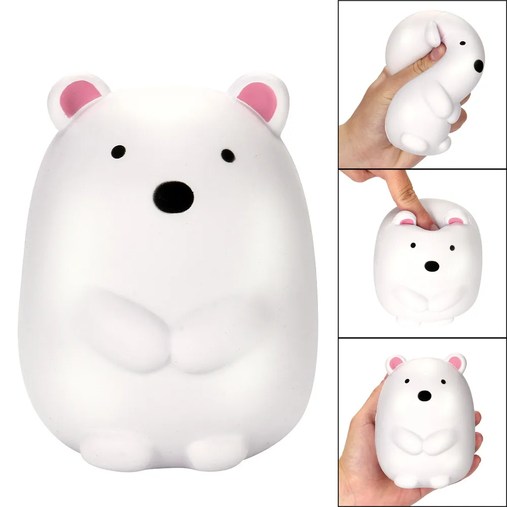 12 см декомпрессионная игрушка Jumbo мягкое милый полярный медведь крем ароматизированные медленно расправляющиеся мягкие игрушки Очаровательная Игрушка антистресс мягкое