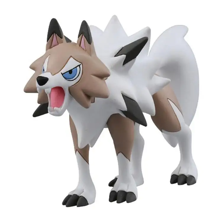 Коричневый TAKARA TOMY Покемон Аниме солнце и луна Покемон Lycanroc Эволюция Фигурки игрушки Модель Коллекция экшн-игрушки подарки для детей - Цвет: Коричневый